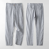 Alvar – Slim fit lněné kalhoty